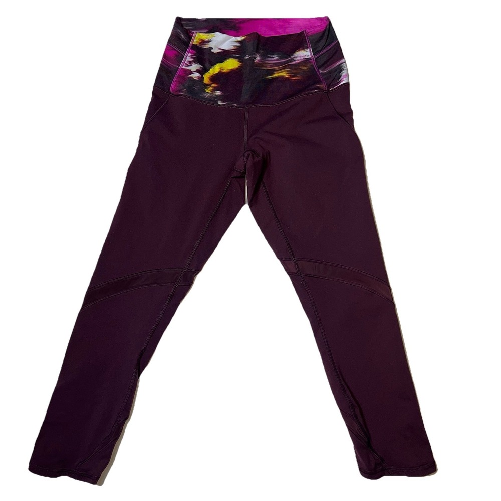Lululemon 4 Wunder Under High Rise Bordeaux Drama Pigment Wind Berry Rumble Pant - Picture 3 of 8